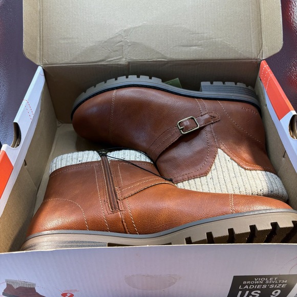 J Sport Womens Violet Boot Brown Size 9 - Picture 4 of 6